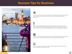 Success tips for business ppt powerpoint presentation professional smartart