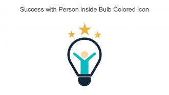Success With Person Inside Bulb Colored Icon In Powerpoint Pptx Png And Editable Eps Format