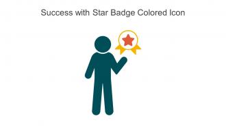 Success With Star Badge Colored Icon In Powerpoint Pptx Png And Editable Eps Format