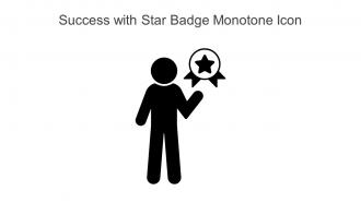 Success With Star Badge Monotone Icon In Powerpoint Pptx Png And Editable Eps Format