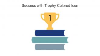Success With Trophy Colored Icon In Powerpoint Pptx Png And Editable Eps Format