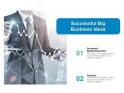 Successful big business ideas ppt powerpoint presentation inspiration file formats cpb