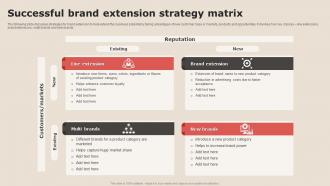 Successful Brand Extension Strategy Matrix