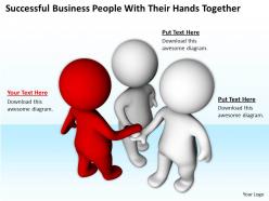 Successful business people with their hands together ppt graphics icons powerpoint