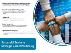 Successful business strategic market positioning