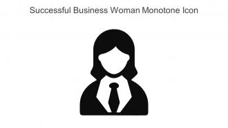 Successful Business Woman Monotone Icon In Powerpoint Pptx Png And Editable Eps Format