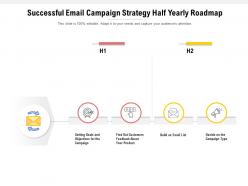 Successful email campaign strategy half yearly roadmap