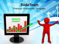 Successful man showing growth in business chart powerpoint templates ppt themes and graphics 0113