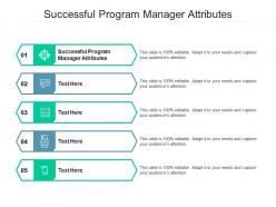 Successful program manager attributes ppt powerpoint presentation layouts show cpb