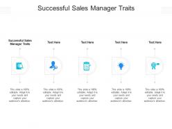 Successful sales manager traits ppt powerpoint presentation diagram ppt cpb