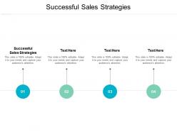 Successful sales strategies ppt powerpoint presentation professional demonstration cpb