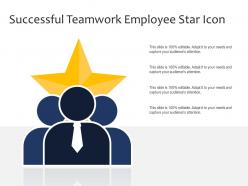Successful teamwork employee star icon