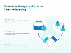 Succession management icon for talent onboarding