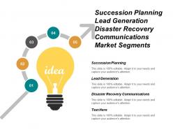 Succession planning lead generation disaster recovery communications market segments cpb
