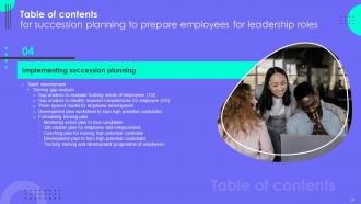 Succession Planning To Train Employees For Leadership Roles Powerpoint Presentation Slides Engaging Ideas