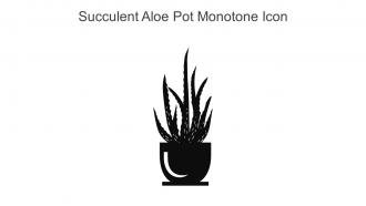 Succulent Aloe Pot Monotone Icon In Powerpoint Pptx Png And Editable Eps Format