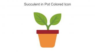 Succulent In Pot Colored Icon In Powerpoint Pptx Png And Editable Eps Format