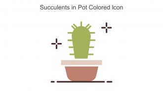 Succulents In Pot Colored Icon In Powerpoint Pptx Png And Editable Eps Format