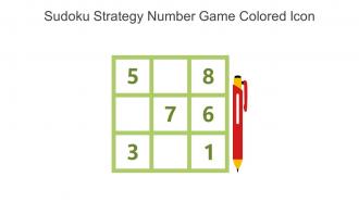 Sudoku Strategy Number Game Colored Icon In Powerpoint Pptx Png And Editable Eps Format