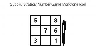 Sudoku Strategy Number Game Monotone Icon In Powerpoint Pptx Png And Editable Eps Format
