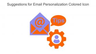Suggestions For Email Personalization Colored Icon In Powerpoint Pptx Png And Editable Eps Format