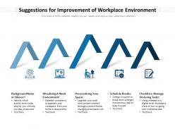 Suggestions For Improvement Of Workplace Environment