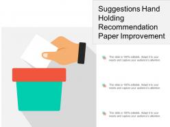Suggestions hand holding recommendation paper improvement