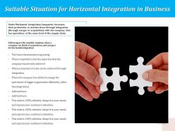 Suitable Situation For Horizontal Integration In Business