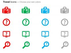 Suitcase question mark search faq ppt icons graphics