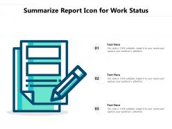 Summarize report icon for work status