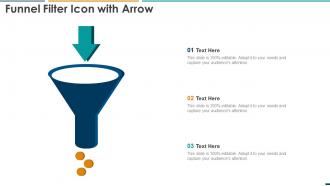 Summarizing Methods Procedures Funnel Filter Icon With Arrow Ppt Information