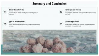 Summary And Conclusion Hematopoiesis Of Dendritic Cells PPT Slides ACP