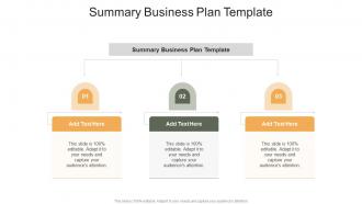 Summary Business Plan Template In Powerpoint And Google Slides Cpb