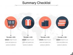 Summary checklist sample of ppt presentation
