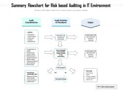 Summary flowchart for risk based auditing in it environment