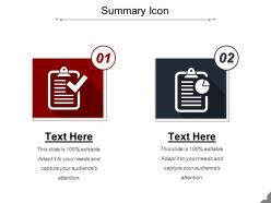 Summary icon presentation backgrounds