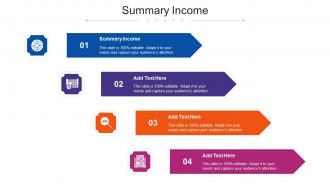 Summary Income Ppt Powerpoint Presentation Gallery Sample Cpb