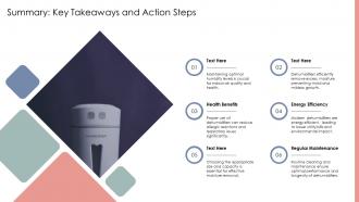 Summary Key Takeaways And Action Steps Dehumidifiers PPT Template ST AI SS