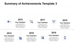 Summary of achievements template slide agenda d281 ppt powerpoint presentation ideas show