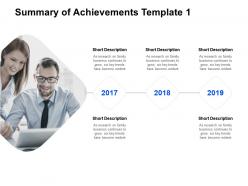 Summary of achievements template teamwork ppt powerpoint presentation ideas images