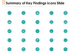 Summary of key findings icons slide growth threat e156 ppt powerpoint presentation