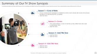 Summary of our tv show synopsis ppt powerpoint presentation model example file