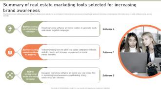Summary Of Real Estate Marketing Lead Generation Techniques To Expand MKT SS V