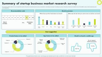 Summary Of Startup Business Market Research Survey SS Professional Customizable