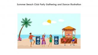 Summer Beach Club Party Gathering And Dance Illustration