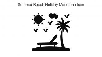 Summer Beach Holiday Monotone Icon In Powerpoint Pptx Png And Editable Eps Format