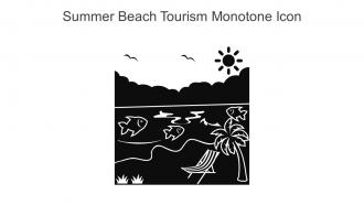 Summer Beach Tourism Monotone Icon In Powerpoint Pptx Png And Editable Eps Format