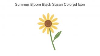 Summer Bloom Black Susan Colored Icon In Powerpoint Pptx Png And Editable Eps Format