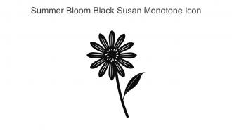 Summer Bloom Black Susan Monotone Icon In Powerpoint Pptx Png And Editable Eps Format