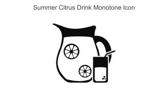 Summer Citrus Drink Monotone Icon In Powerpoint Pptx Png And Editable Eps Format